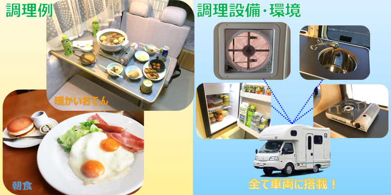キャンピングカーで調理できること